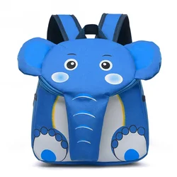 Fashion Blue Elephant School Backpack for Kids Cute 3D Animal Design Boys School Bags Light Girls' Backpacks Gift Plecak Szkolny