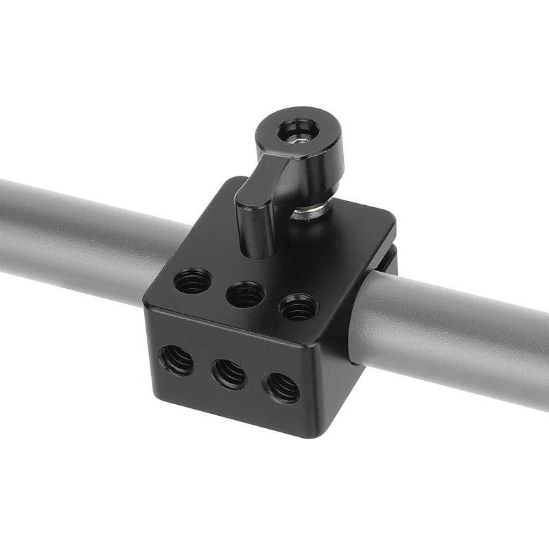 مشبك CAMVATE مع خيوط تثبيت ، نظام قضبان دعم لقفص كاميرا سوني كانون ، 15 ، Rod "-20