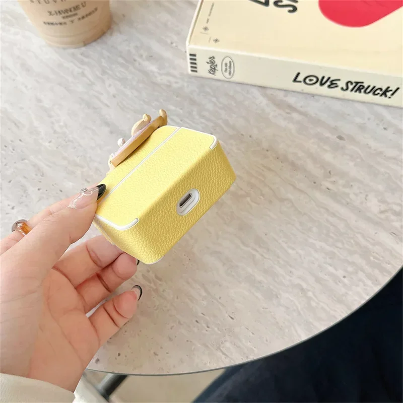 Custodia carina per gatti sdraiati per AirPods 4 Airpod 1 2 3 Pro Pro2 Auricolari Bluetooth Scatola di ricarica Custodia protettiva per auricolari