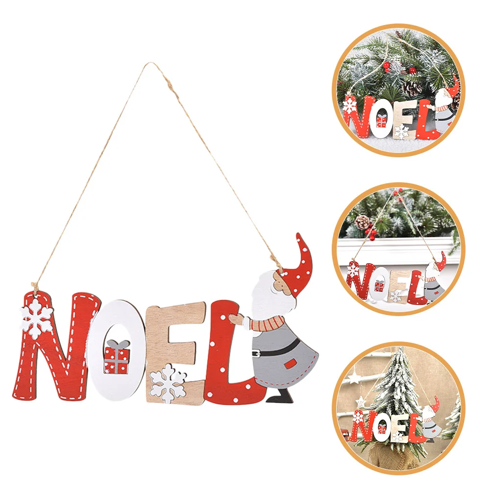 

Wooden Christmas Ornament Hanging Craft with Delicate Cutout Design for Home Garden Porch Yard Holiday Decoration