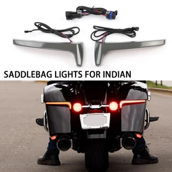 F​or Indian Challenger Chieftain Pursuit Roadmaster Springfield Motorcycle Led Saddlebag Brake Flowing Turn Signal Accent Light