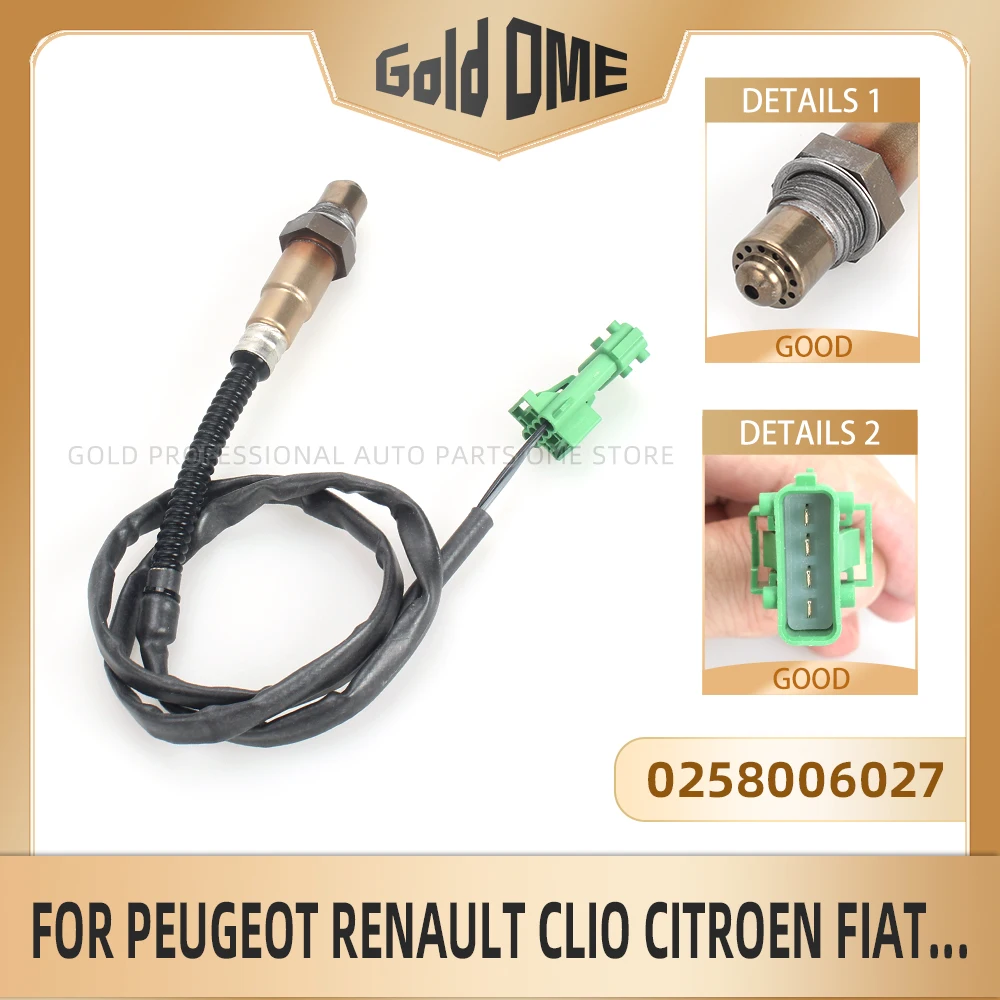 

For Peugeot 206 306 307 407 Renault Clio Citroen Fiat 0258006027 1618Z6 Oxygen Sensor Probe O2 Sensor Air Fuel Ratio Sensor