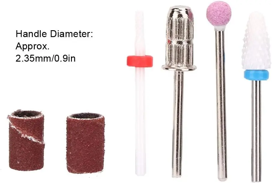 4 Stuks Elektrische Nail Boor Bit Set Wolfraam Staal Nagelvijl Pedicure Manicure Vervanging Nagel Slijpen Kop Gereedschap Voor Nagels Salon