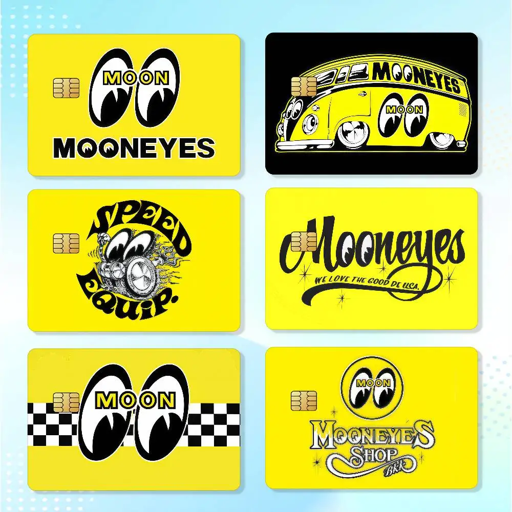 Fashion Brands M-Mooneyes Waterproof Card Stickers For Credit Cards Debit Cards And Transit Cards 4pcs