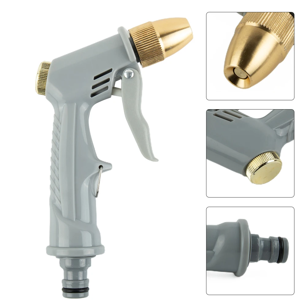 High Pressure Water Spray Gun Metal Brass Metal Nozzle Car Garden Lawn Wash Hose Pipes Sprayer Sprinkler Car Wash Tool Water Gun