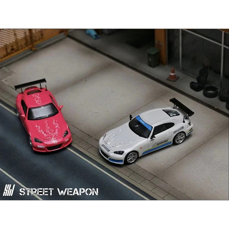 Street Weapon 1:64 F&F S2000 SUKI Pink S2K Spoon Diecast Diorama Car Model Collection Miniature