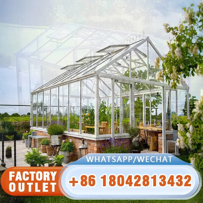Sonnenraum aus Aluminiumglas, vorgefertigt, Gartenarbeit, warmes Blumenhaus für Hinterhof, Terrasse, Balkon, Sonnenraum