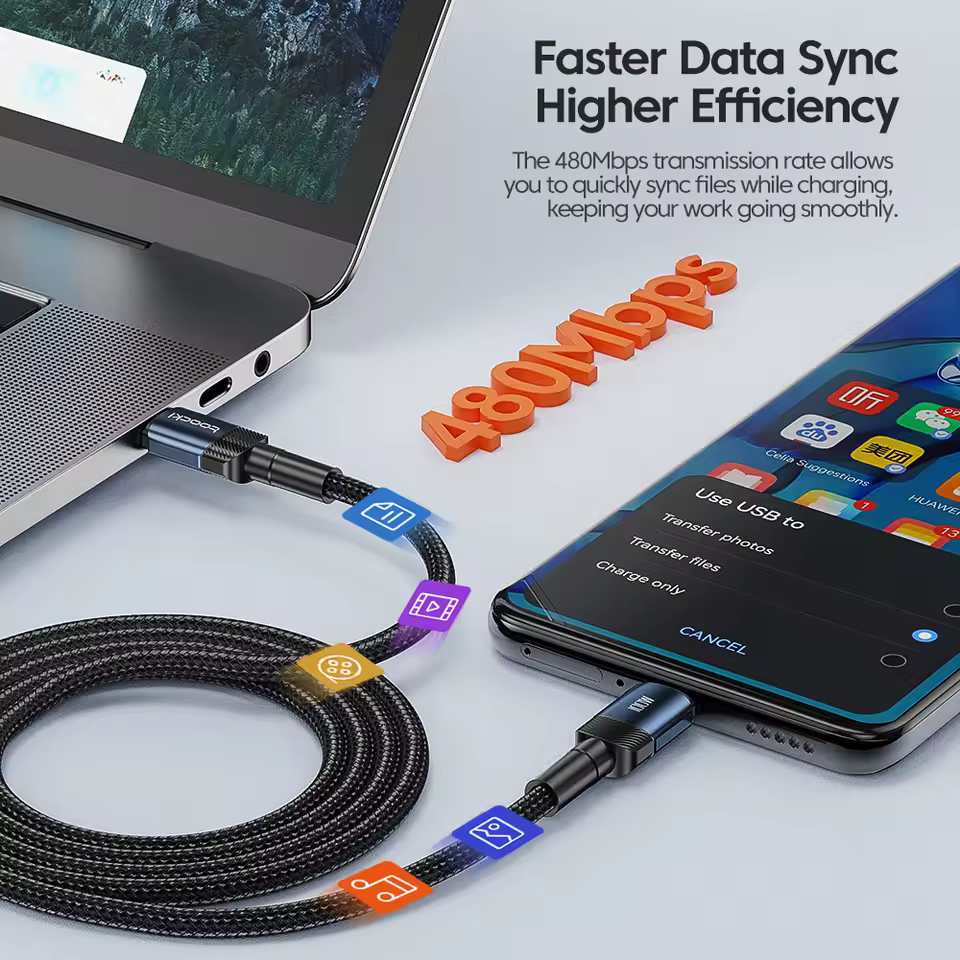 Toocki 100W USB C-유형 C 케이블