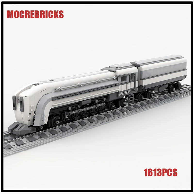 Urban High-speed Railway Trains Streamliner New Idea Steam Locomotive MOC Building Blocks Model Creative Bricks Toys Kid's Gifts