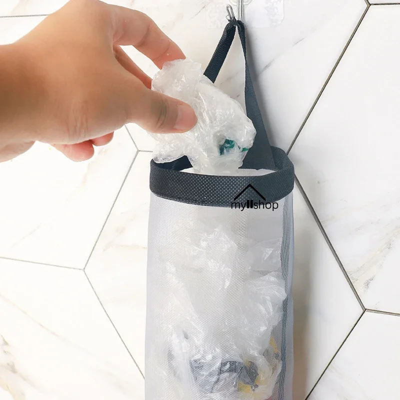 1PCS Wall-mounted Storage Bag Household Grocery Storage Hanging Garbage Bag Trash Easy To Use Living Room Kitchen Garbage Tools