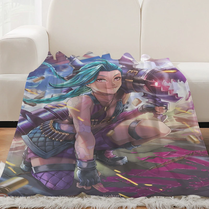 

Jinx Winter Blanket Sofa Blankets King Size Microfiber Bedding Warm Knee Bed Fleece Camping Custom Nap Fluffy Soft Blankets