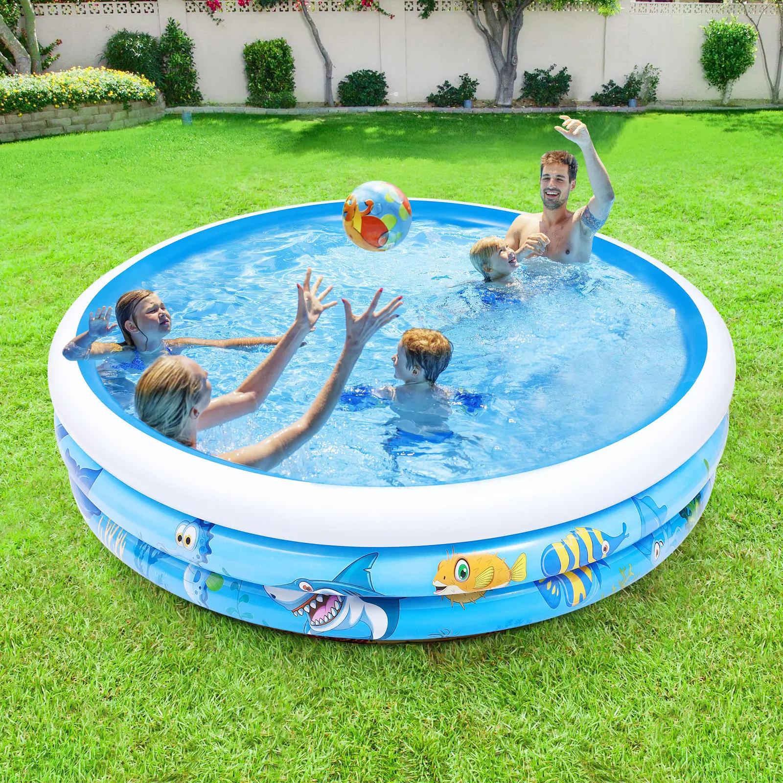 

Blowup Pool for Kids Inflatable Family Swimming Baby Backyard Lounge Children’s