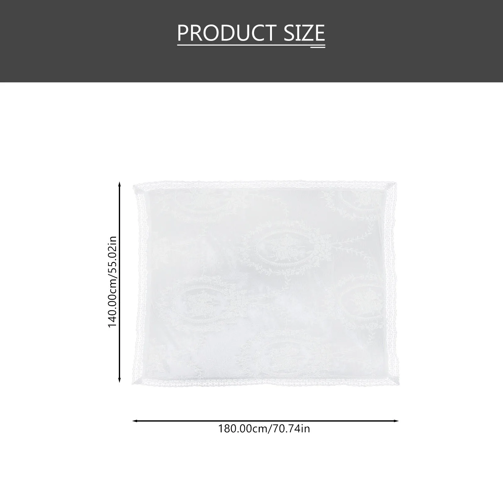 مفرش طاولة دانتيل مستدير مقاس 60 بوصة، غطاء طاولة أبيض أنيق لحماية طاولة الطعام والنزهات، مقاوم للماء وقابل لإعادة الاستخدام #4