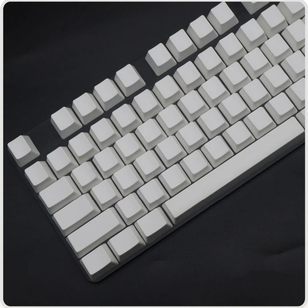 Imagem -02 - Keycaps em Branco para Teclado Mecânico sem Letras 108 Teclas Pbt Oem Perfil Xda Gamer Ergonômico Keycap Branco para Interruptores Cherry mx