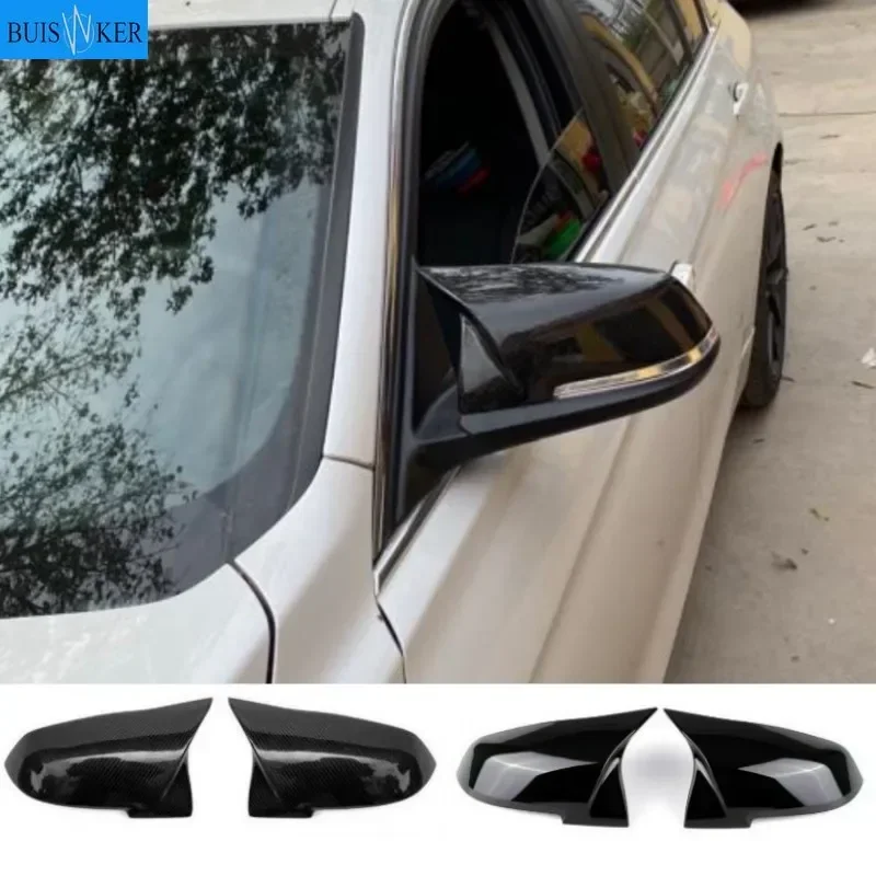 

2 pieces Rearview Mirror Cover Cap Carbon Black for BMW Series 1 2 3 4 X M 220i 328i 420i F20 F21 F22 F23 F30 F32 F33 F36 X1