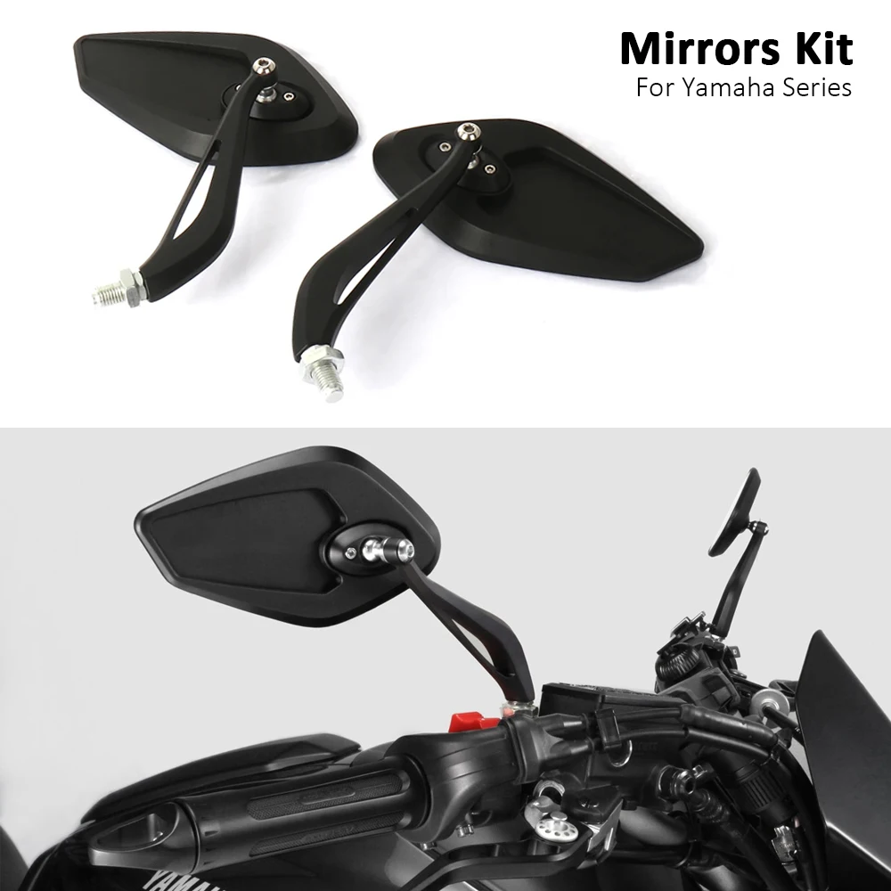 Motorcycle Side Rearview Mirrors Universal For Yamaha MT-07 MT07 MT-09 MT09 MT-10 Tracer 700 TRACER 900 XSR700 XSR900 XJ6