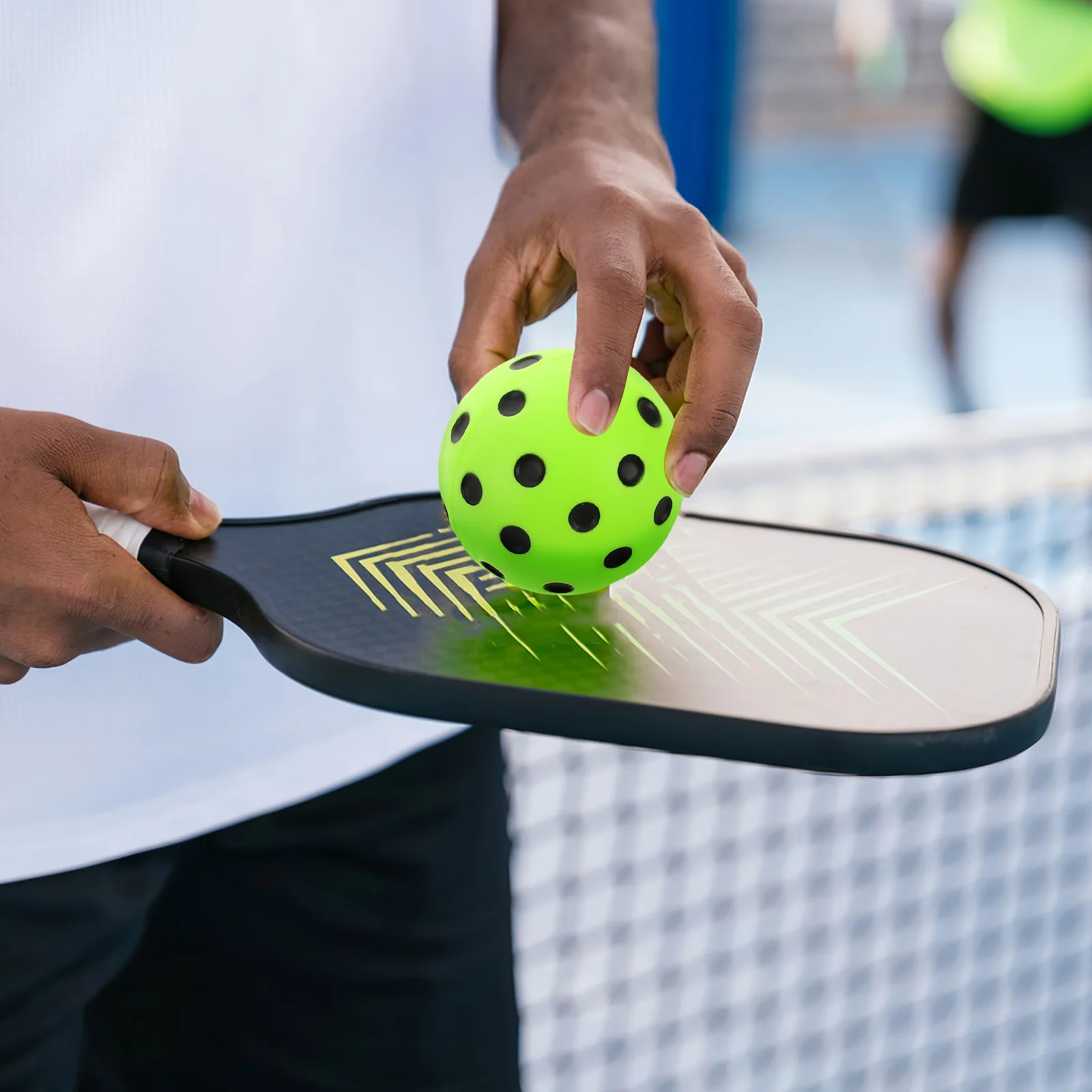 

2pcs Low Noise Pickleball 74mm Soft PU Foam Silent Indoor Balls Quiet Sports Toy Lightweight Training Exercise