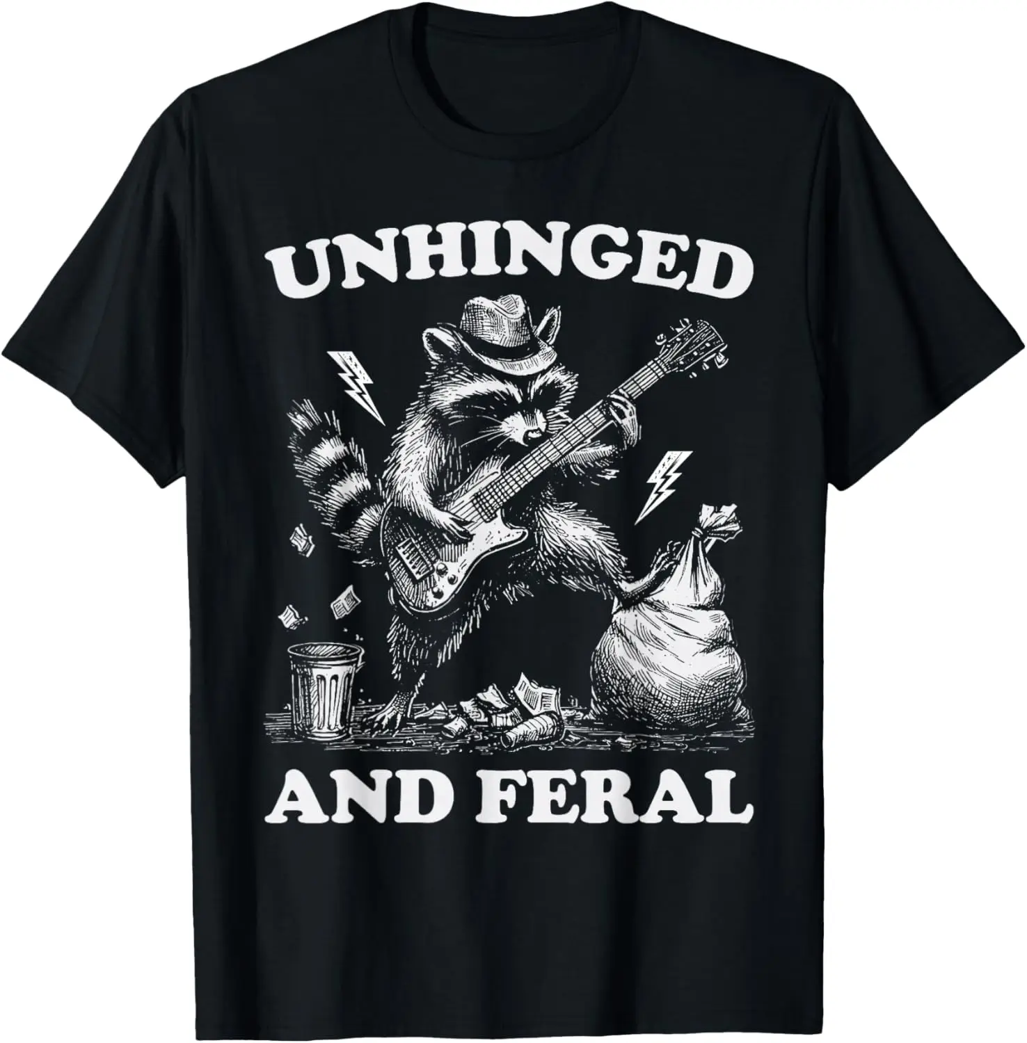 Unhinged and Feral Funny Raccoon Feral Summer Racoon Lover T-Shirt for Men Women
