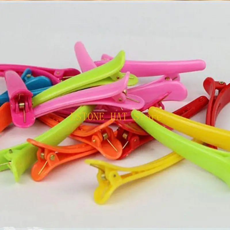Women Girls Sweet Jelly Candy Color Single Prong Hair Clip Semi Transparent Hairdressing Non-Slip Alligator Barrettes