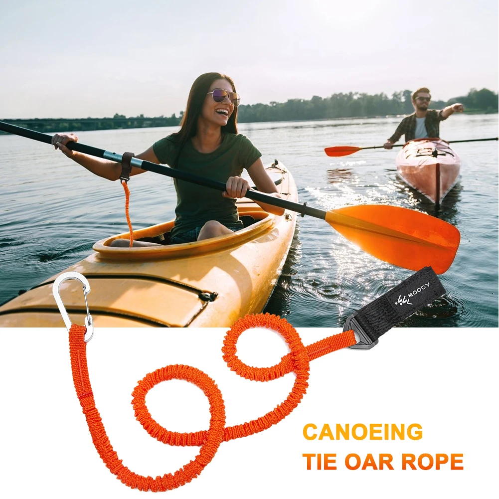 

Elastic Kayak Paddle Leash Safety Hook Coiled Lanyard Cord Rope Boat Accessories Heavy Duty Canoe Paddle Leash