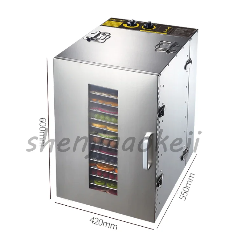 16 слоев машина для обезвоживания фруктов и овощей, сушилка на воздухе, машина для сушки сухофруктов, сушилка для пищевых продуктов, 220 В, 1000 Вт, кухонная техника