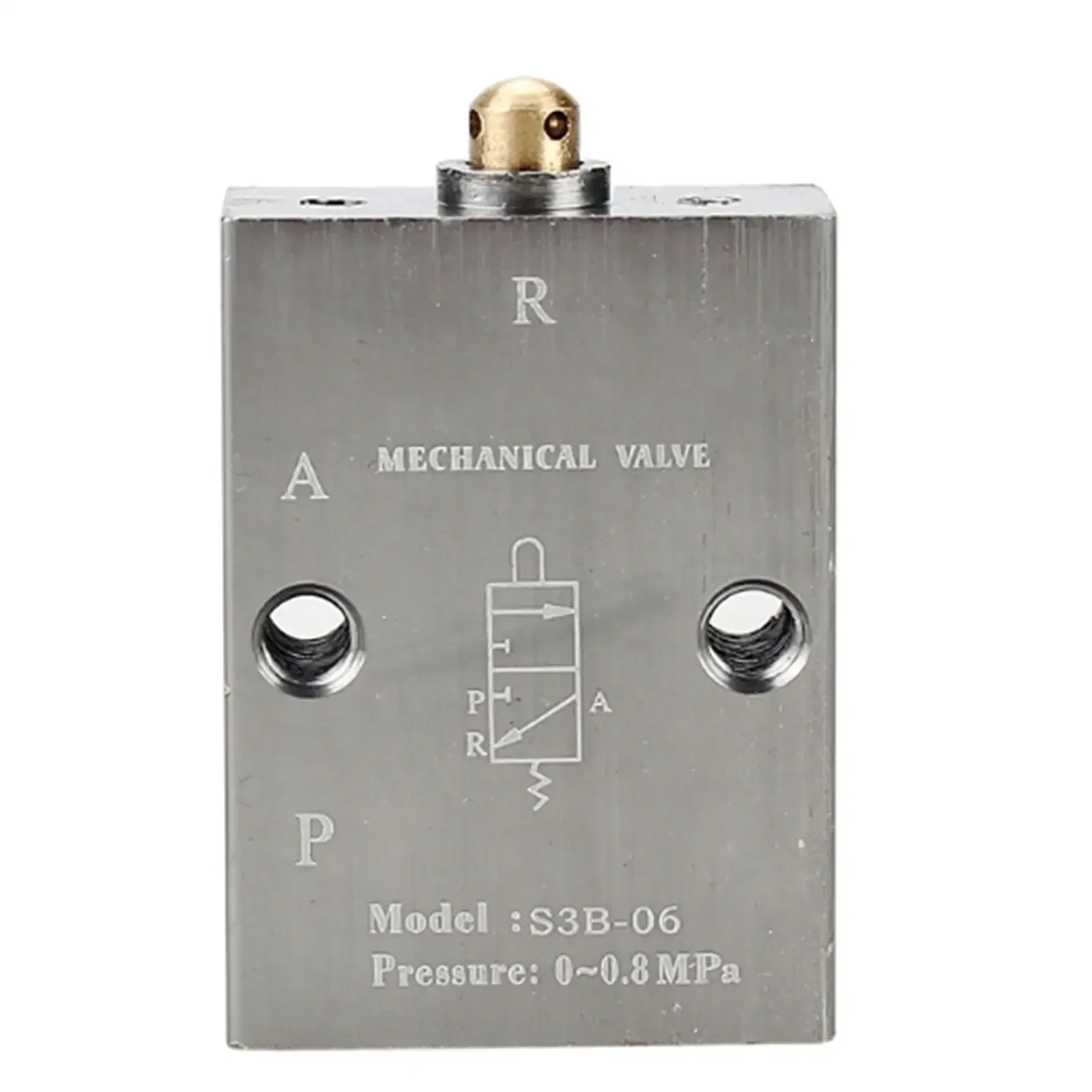 ‌S3B-M5/06/08 Pneumatic Valve - 2-Position 3-Way One-Way Air Control Valve with Plunger for Automation Systems