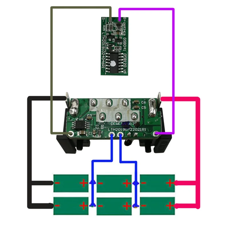 1 pz DCB120 Batteria Custodia In Plastica PCB Circuito di Protezione di Ricarica per DeWalt 10.8 V 12 V Li-Ion Batteria Dcb125 Dcb127