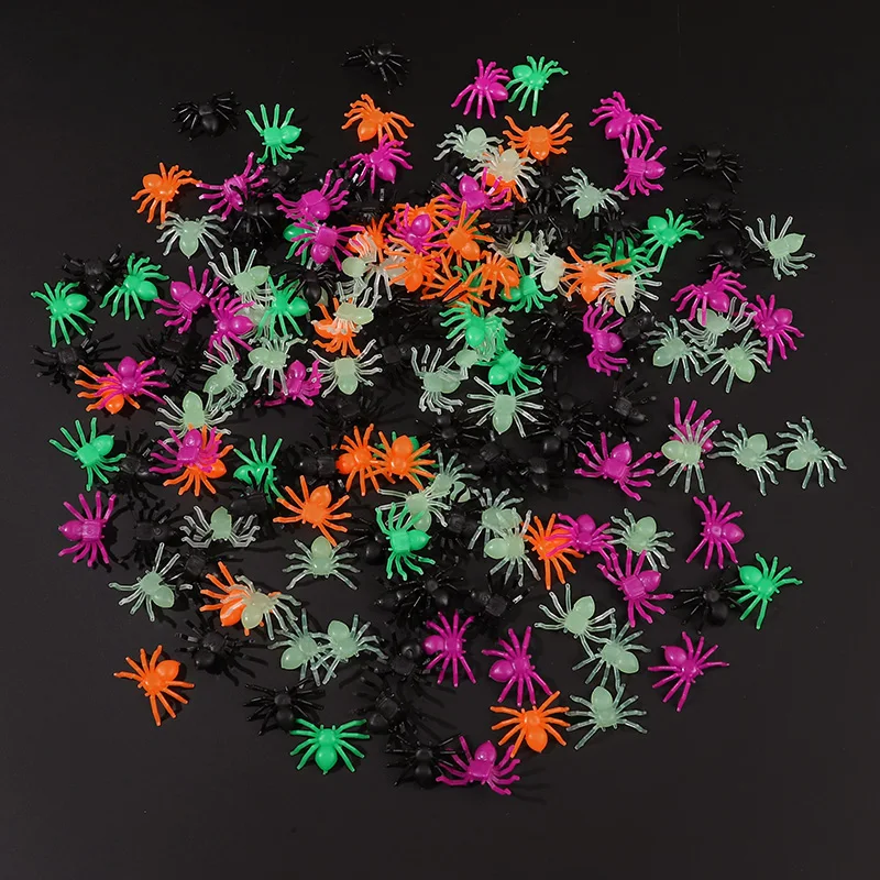 

50-200Pcs Multicolor Mini Spiders For Halloween Party Spider Web Decoration Haunted House Home Table Horror Props Kid Tricky Toy