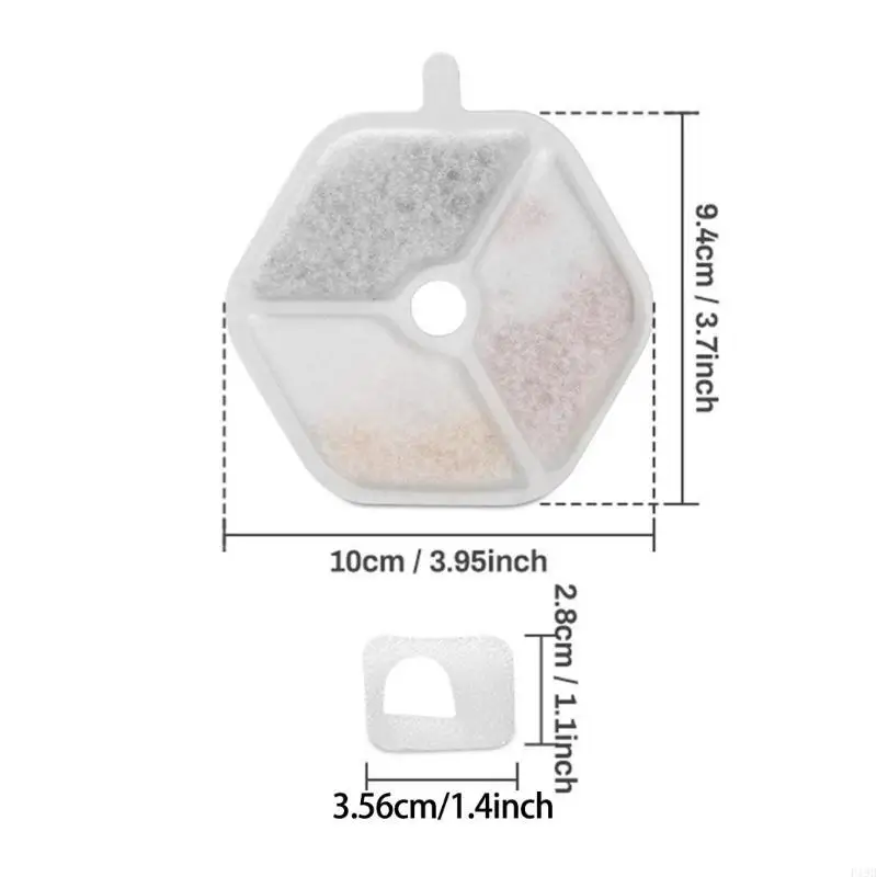 F19B 9+9 Pet Fountain Filters and Sponges Set for Clean and Freshing Drinking Water