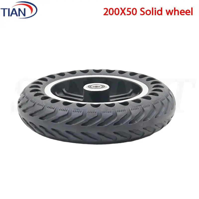 

Heavy duty explosion proof 200x50 solid scooter tires, 8-inch non inflatable wheel replacement parts.