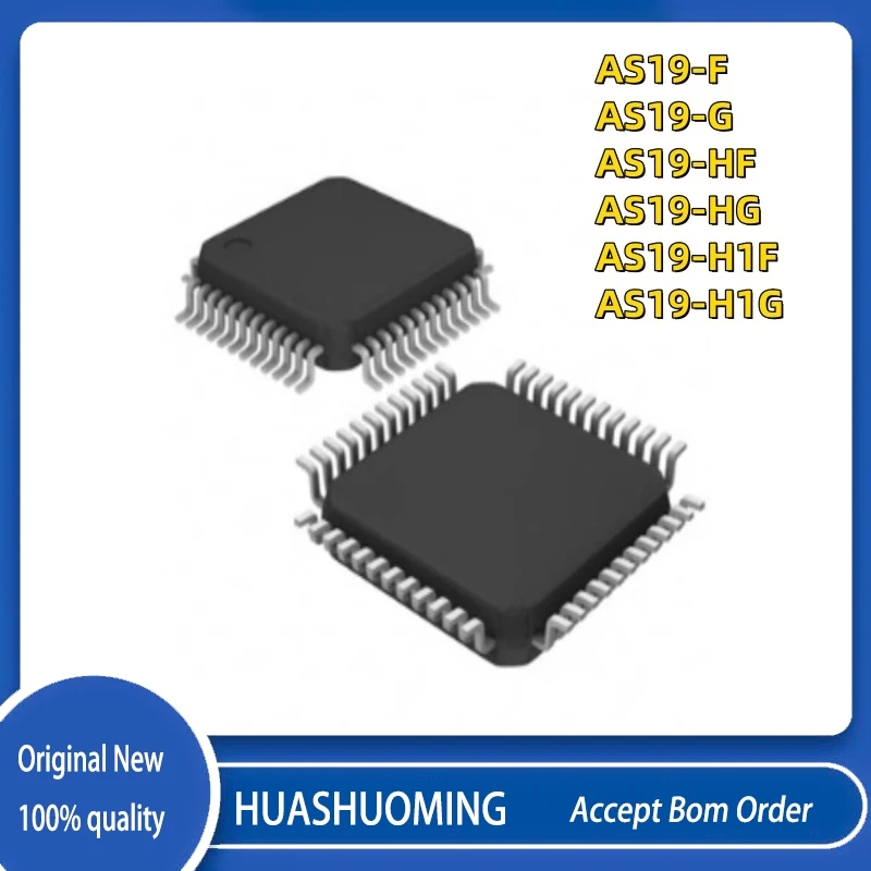 5Pcs/Lot   New  AS19-F AS19-G  AS19-HF  AS19-HG  AS19-H1F  AS19-H1G AS19 G  QFP-48