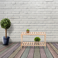 Wooden Plant Stand Multi layered Balcony Garden Flower Pot Rack Shelf Stable Spacious Potted Plants Storage