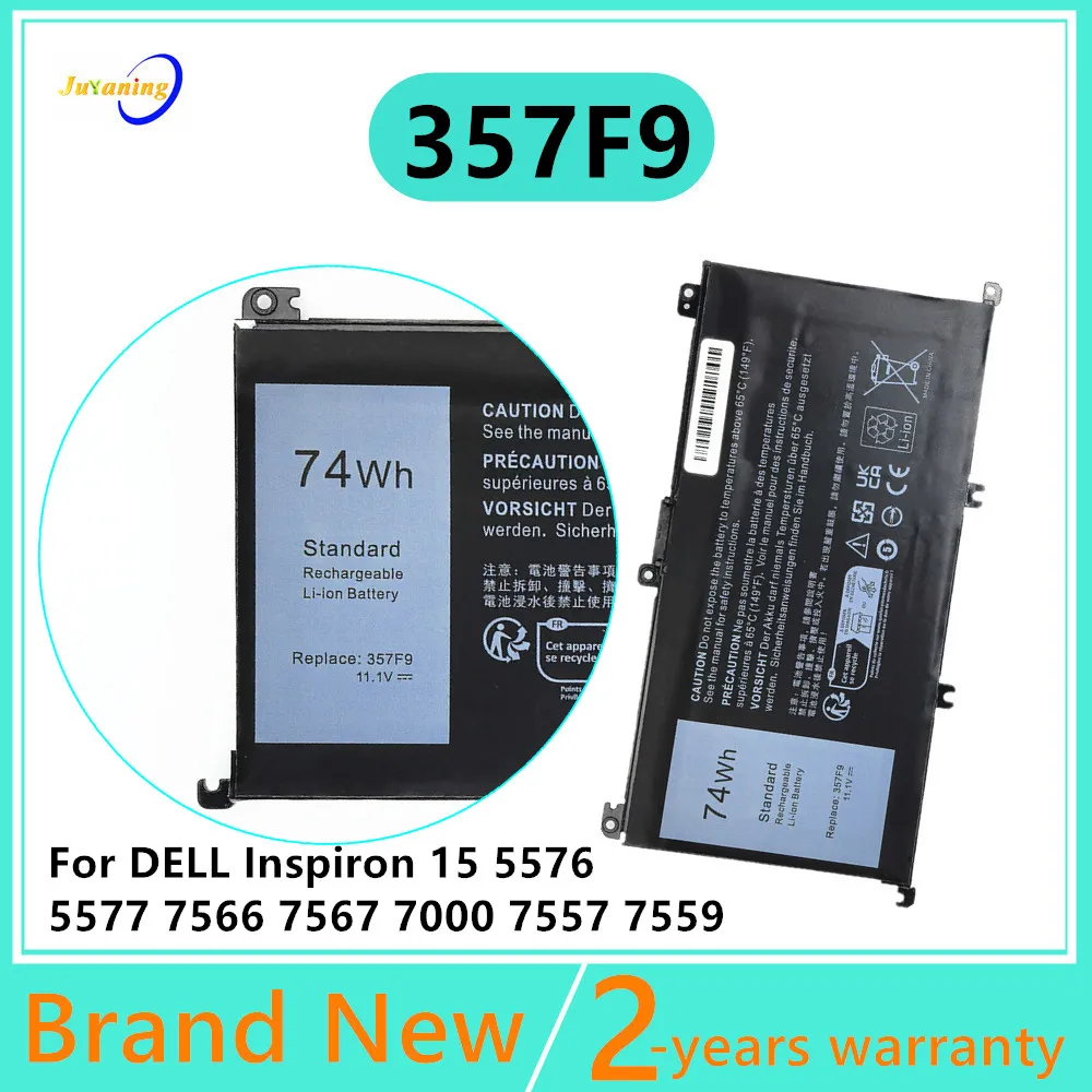 

00GFJ6 Laptop battery For DELL Inspiron 15 7000 5576 7559 5577 7557 7566 7567 P57F P65F 357F9 11.1V 74WH