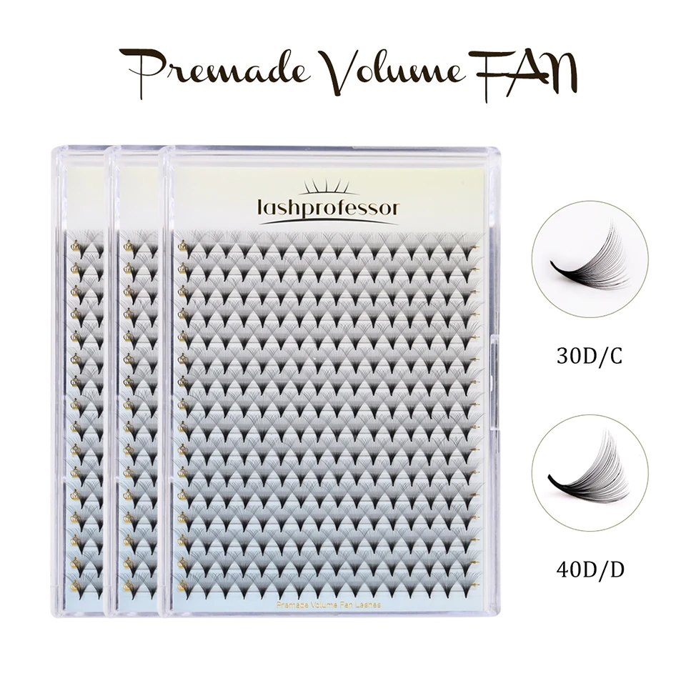Lashprofessor 5 Cajas de Pestañas Premoldeadas Volumen XL, Base Puntiaguda, Imitación Visón, 3D 5D 8D 10D 30D 40D, Volumen Ruso Listas 5