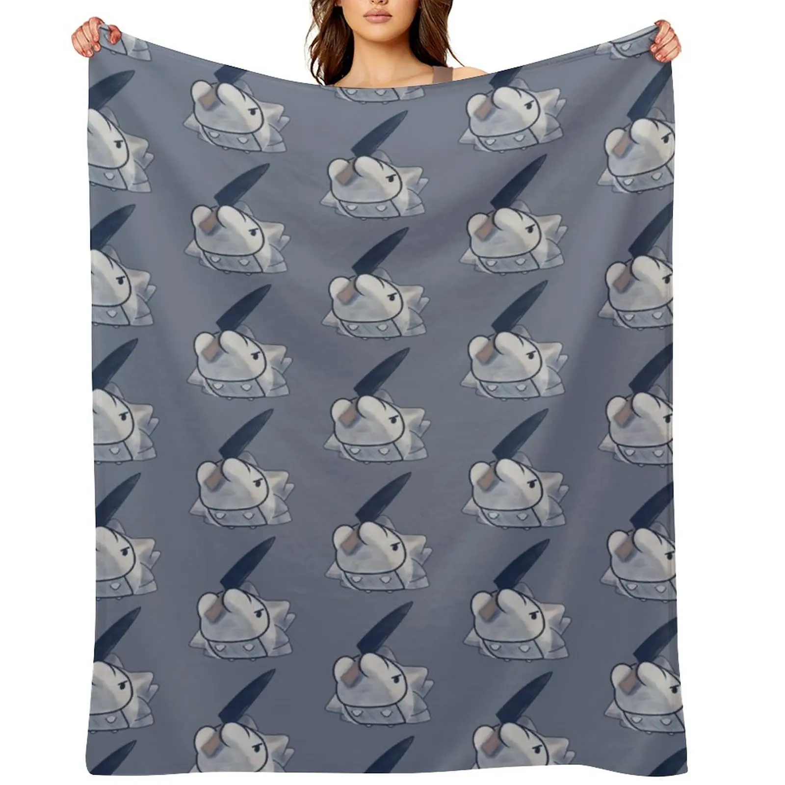 

Snom with a Knife Army (Patterned) Throw Blanket Shaggy Camping Cute Plaid Blankets