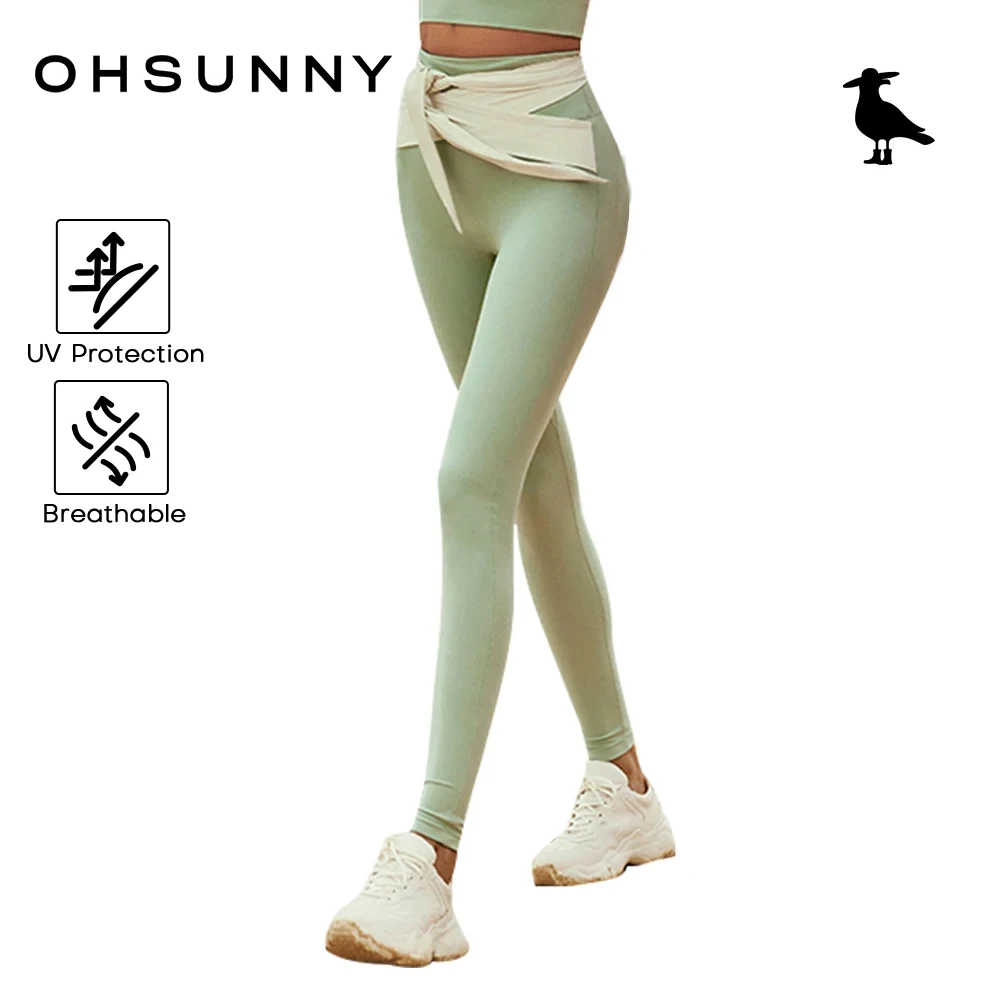 

OhSunny Stretch Lycra Hiking Leggings,Women's High Waisted Yoga Pants,Tummy Control, Seamless,Quick-Dry,UPF & Chlorine-Resistant