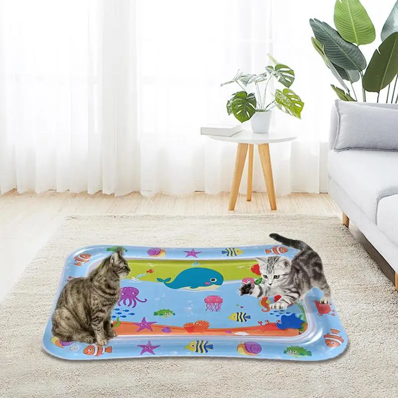 Water Sensory Play Mat Water Anti-shock Mat Children EducationToy Cat And Dog Pet Playmat For Developing Activity Toys Supply