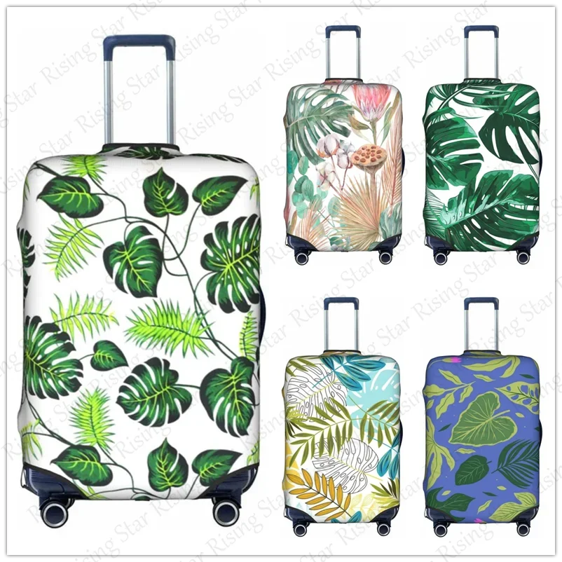 

Защитный чехол для дорожного чемодана, чехол для чемодана, эластичная защита, моющийся чехол для багажа с тропическим рисунком листьев, 18-32 дюйма