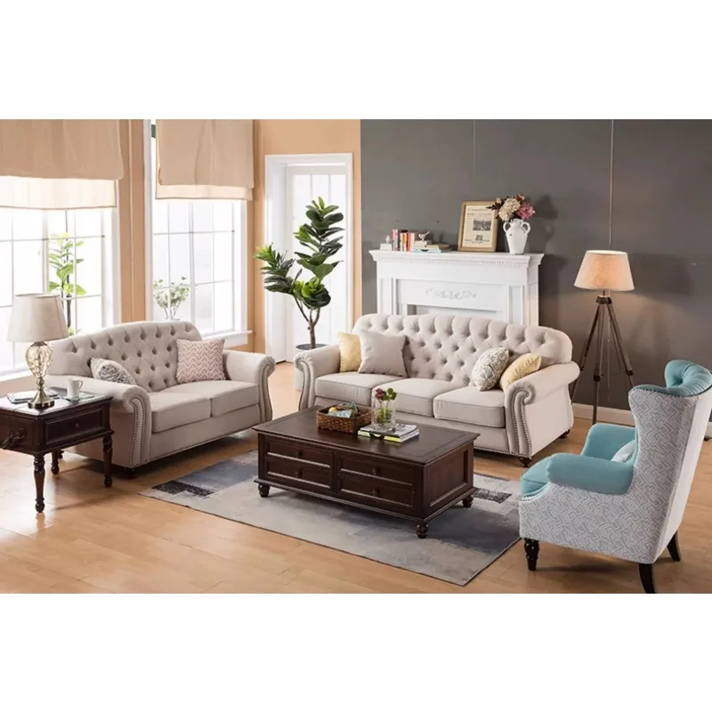 SA-21   Fabric Sofa with Pull Buttons Suitable for Small and Large Living Rooms, Villa Combination, No Disassembly and Washing