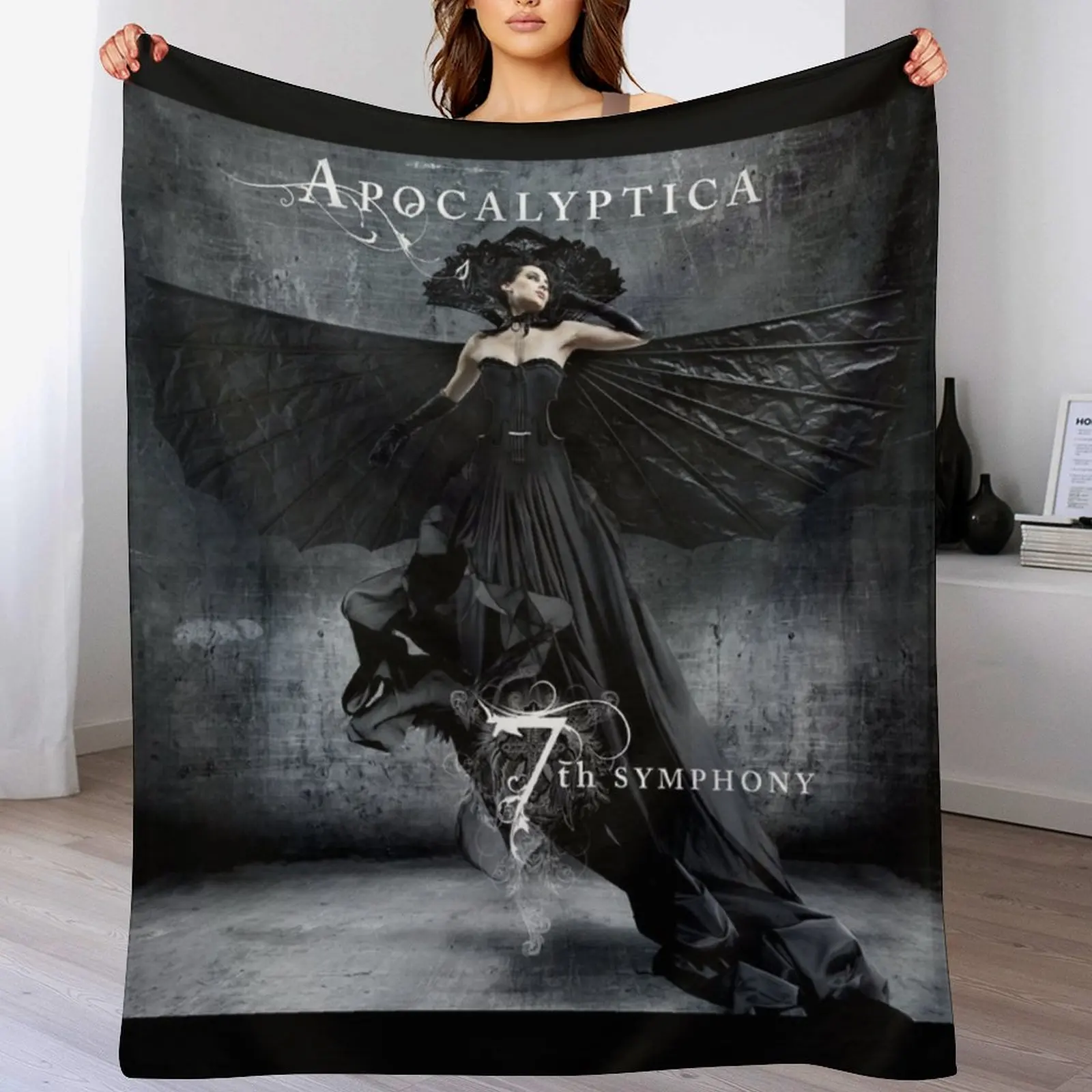 Apocalyptica 7e symfonie Gooi Deken warme winter Trooster Decoratieve Bank Winterbedden Dekens