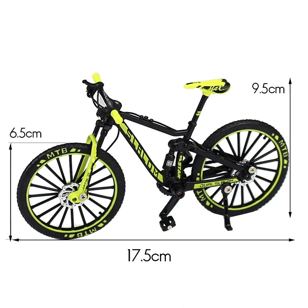 Mini antike Legierung Fahrrad Modell Druckguss Metall Finger Mountainbike Downhill Bike Erwachsenen Sammler Kinderspiel zeug, grün