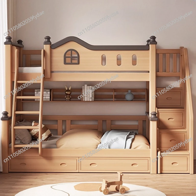 

Современная двухъярусная кровать из бука 120x200, 135x200, 150x200, 180x200 см, для 2 человек, двуспальная кровать, каркас кровати, мебель для спальни