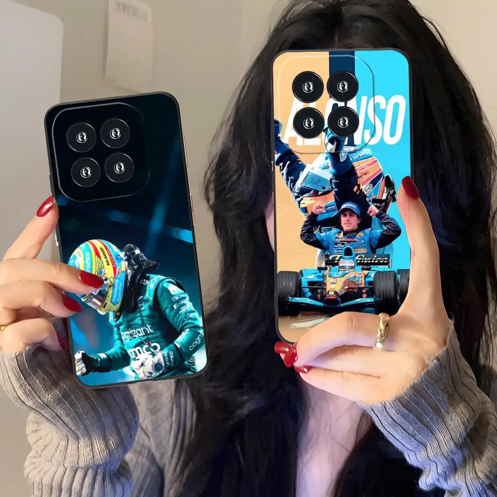 حافظة لهاتف فرناندو أ-ألونسو لهاتف شاومي 15 14 13 12 11 10 9 T Ultra Lite Pro S SE X 5G غطاء أسود فاخر جميل #4