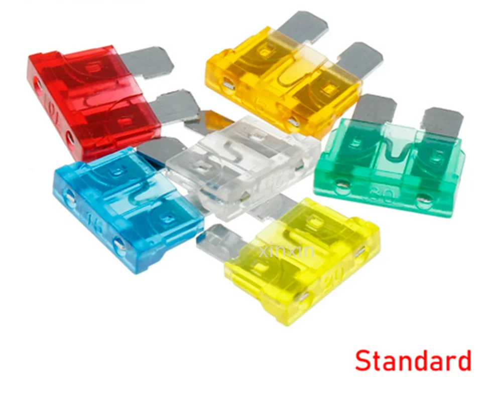 100pcs  Car Fuses Automotive Blade Type Standard Fuse Assortment Blade Fuse Set 2A 3A 5A 7.5A 10A 15A 20A 25A 30A 35A