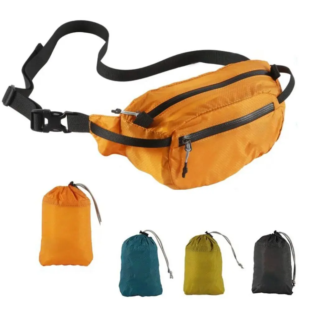 Packable Sports Waist Pack Fashionable Folding Outdoor Crossbody Bag Travel Lightweight Hiking Pouch