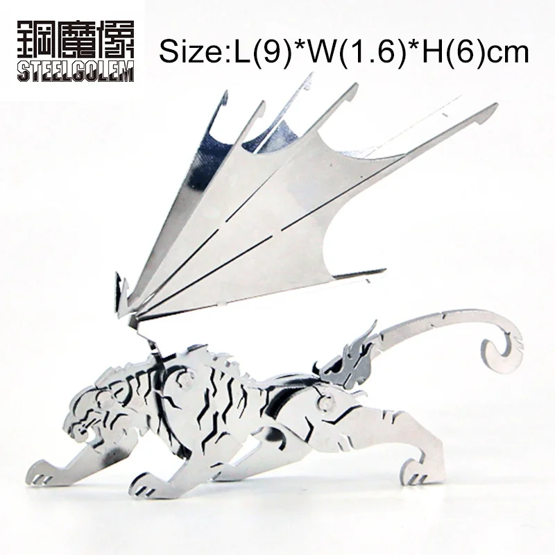 

Hell three-headed dog/Flying tiger 3D Metal Puzzle Finished Product No Assembly Adult Children Toys Collectional Desktop Crafts