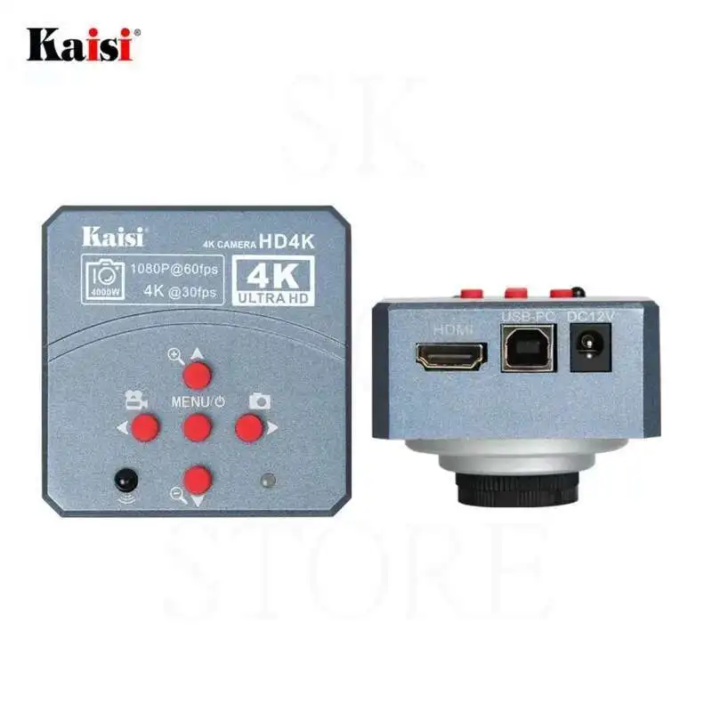 Kaisi Zoom Trinocular Stereo Microscope Set With 4K HDMI Video Camera TX-350s Plus 3.5X-100X For Soldering Repair