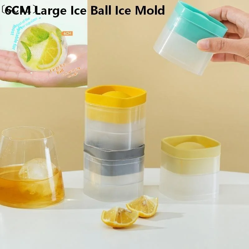 1/3Pcs Large 6CM Ice Ball Mold Easy Demold Heat Cold Resistant Stackable For  Cocktails Home Parties〔CC11〕