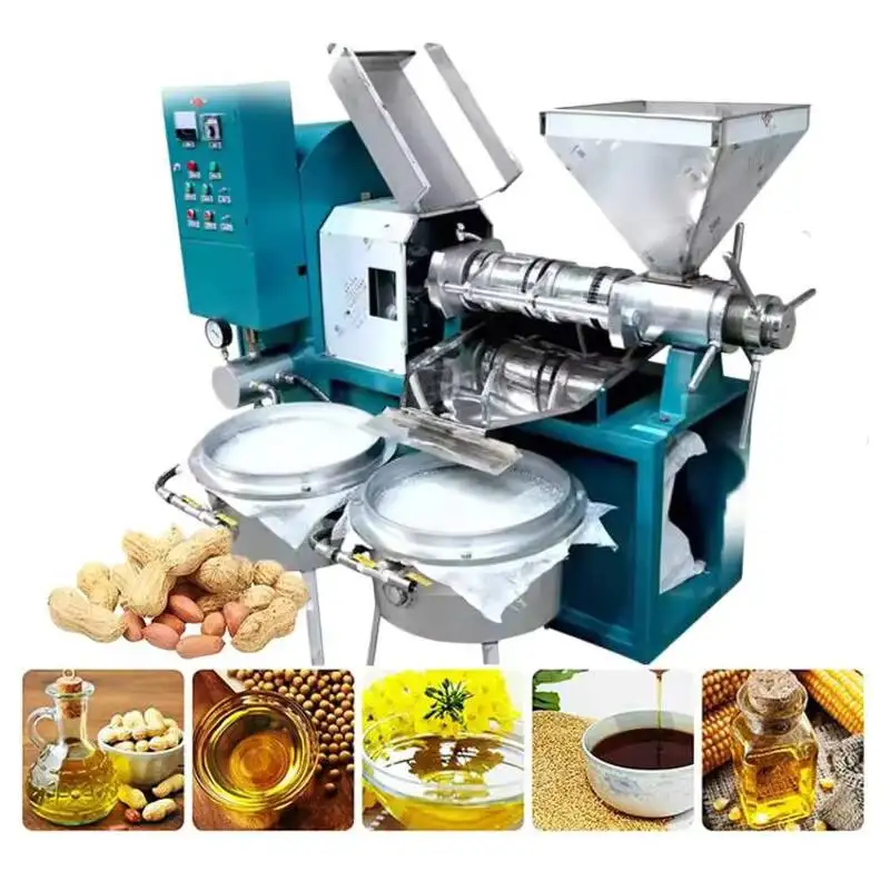 Small Business Soybean Rapeseed Peanut Automatic Screw Oil Press Machine Spiral Oil Press For Various Oil Crops