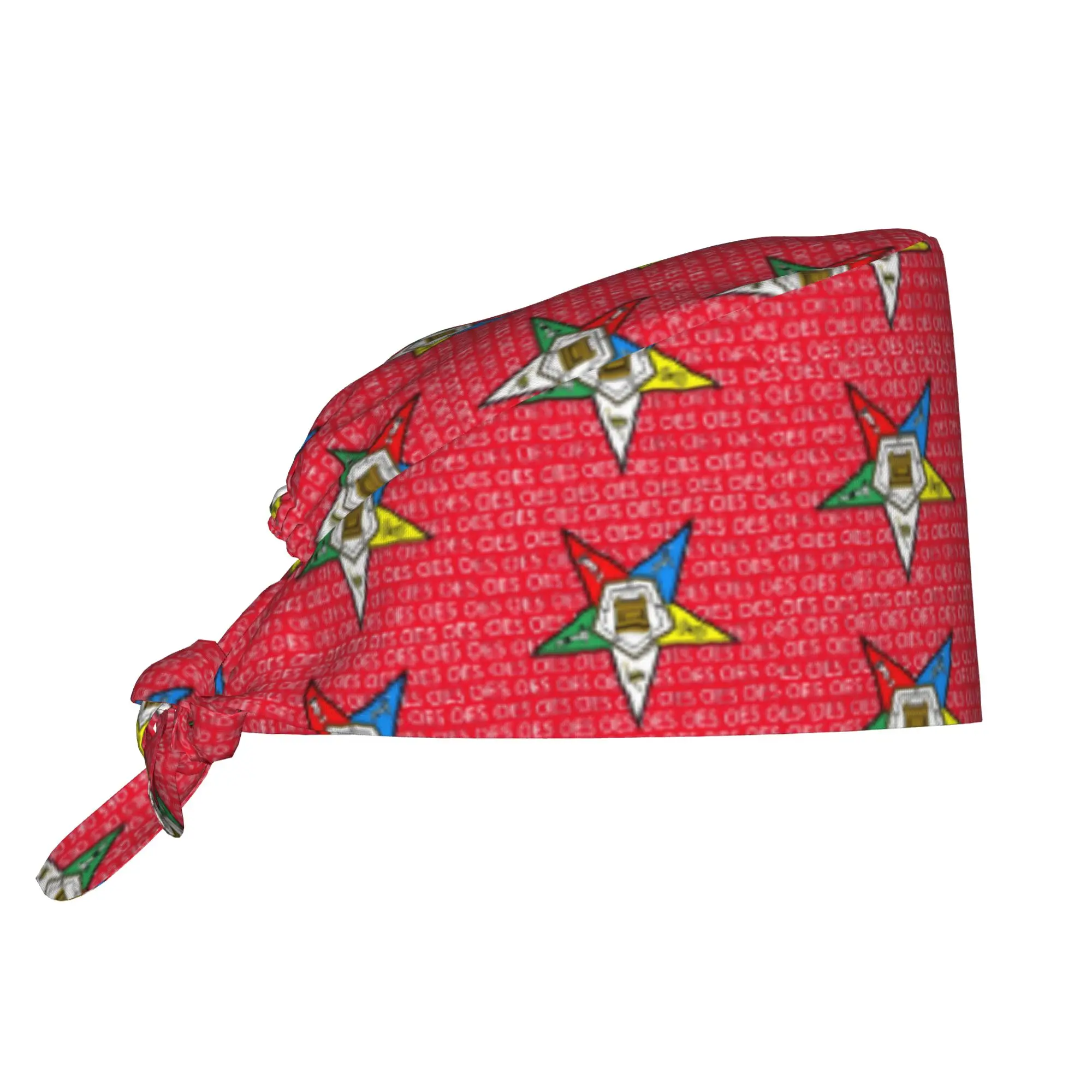 Adjustable OES Order Of The Eastern Star Logo  Working Hat Women Men  Scrub Caps Scrub Nursing Doctor Surgeon Cap for Chef